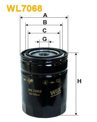 WIX FILTERS wl7068 -  Фильтр масляный двигателя